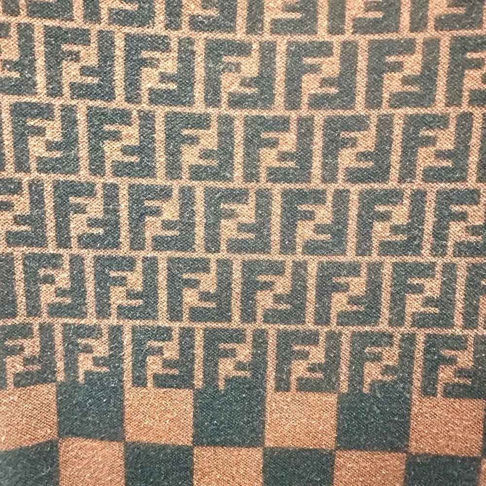 Vintage Fendi Women's Black & Brown Zucca Checkered Tee Small - Picture 8 of 10